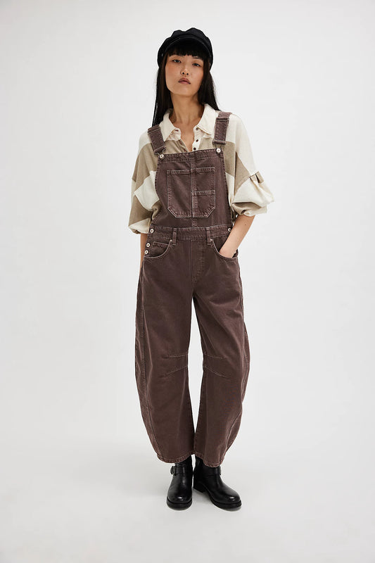 Brown Barrel Overalls